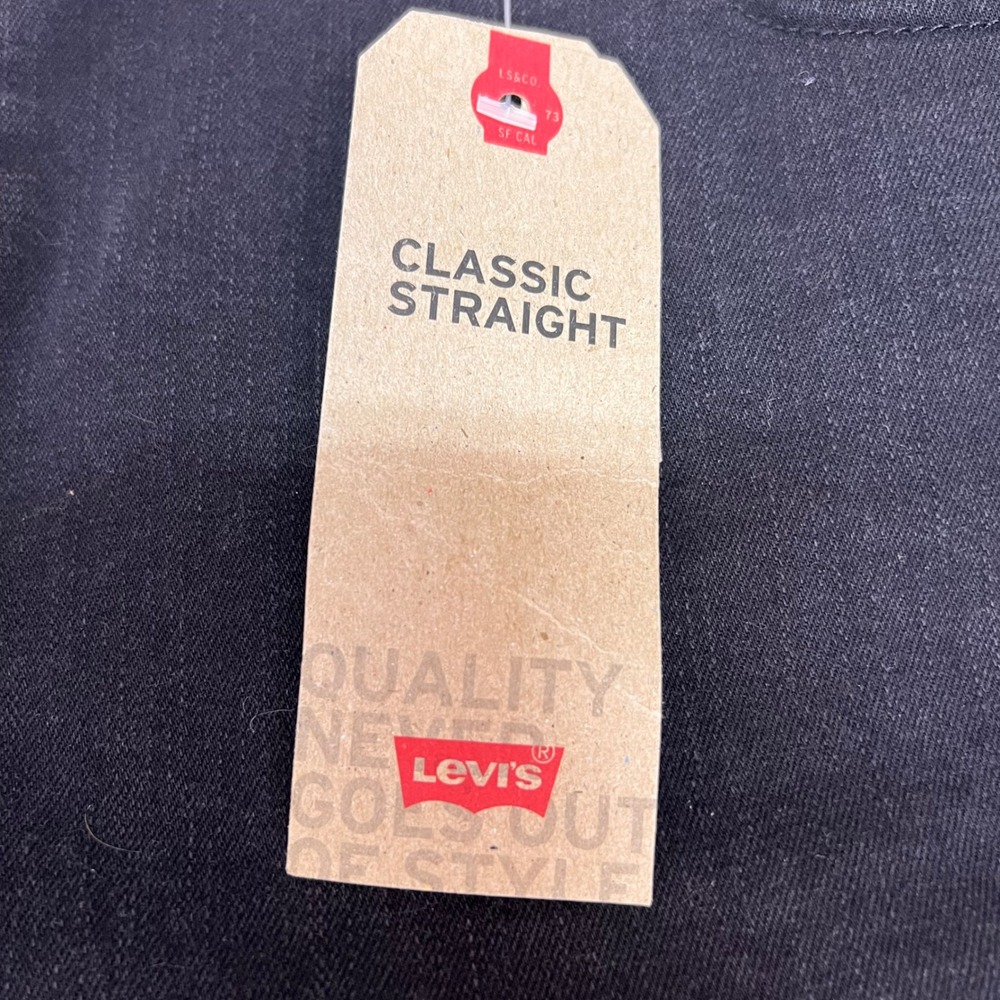 Levis Classic Straight Jeans Womens 24W M Black Mid Rise Easy Fit Stretch Denim - Picture 5 of 12